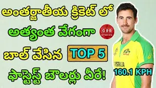 Top 5 Fastest Bowlers in Cricket History | Top 5 Fastest Deliveries (Balls) in Cricket History