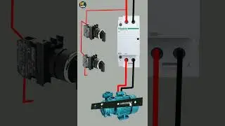 Controlling Motor with Modular Contactor and Selector Switch connection || #electric #shorts