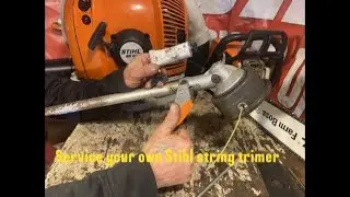 Grease your stihl string trimmer head FS91R FS11R FS131R FS94R #stihlmaintenance #mowermechanic