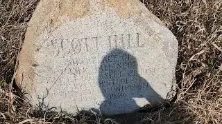 Roadside marker in the country .