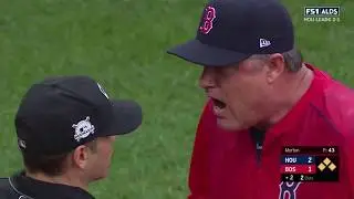 John Farrell Ejected vs Astros | Red Sox vs Astros Game 4 ALDS