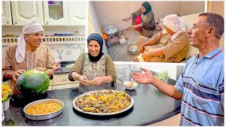 أبو طارق طلب مني اكلة ترم عضمة في ظل تعبه جريت وعملتله احلي محشي علي الكانون واتفجأنا بمصطفي اخويا