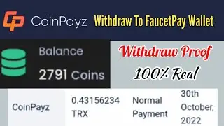 Withdraw proof | Coinpayz to faucetpay wallet | withdrawal proof and method | CoinPayz online money