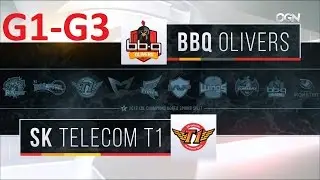 BBQ vs SKT Game 1-3 Highlights - 2017 LCK SPRING SPLIT - FULL HIGHLIGHTS