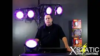 X-PAR64 Par can Xstatic Pro Lighting RGBW LED DMX Lighting Effects pro dj club stage