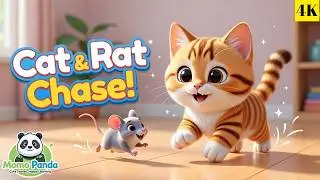 Cat and Rat Chase Song 🐱🐭 | Fun Animal Song for Kids | Nursery Rhymes