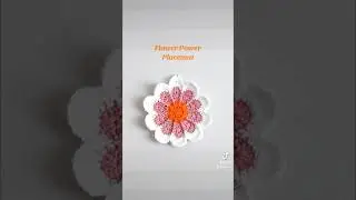Crochet Flower Power Placemat #crocheting #crochetflower #crochetforbeginners