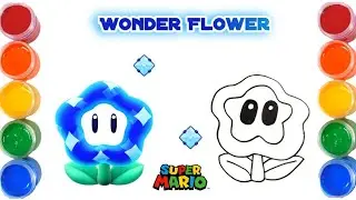 How to Draw Wonder Flower From Super Mario Wonder | Easy Drawing Step by Step