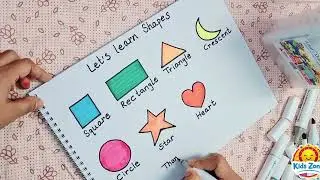 Learn the  Shape's Name and their Spelling  and some colours name..