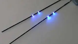 BLUE Ultra Slim Flashing Knight Rider Strobe Grill Strip Light 330mm