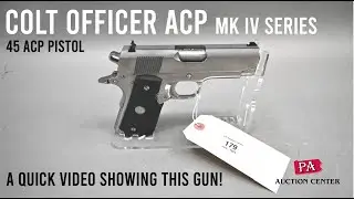 179 Colt Officers ACP MK IV Series 80 1911, .45 ACP Pistol - A Quick Video in our Photo Booth