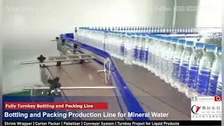 Bottling and Packaging Production Line for Mineral Water in PET Plastic Bottle