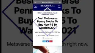 Metaverse Stocks Trading For Pennies In November 2021! | META, FB