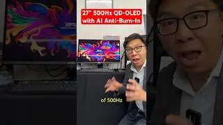 27&rdquo; 500Hz QD-OLED Monitor that Prevents Burn-In using AI