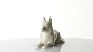 German Shepherd Pet Urn - Off-white | Ceramic Dog Urn