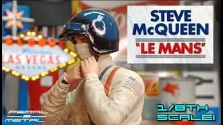 Unboxing & Review 1/8th scale 'Steve McQueen' Driver Figure from LeMans movie by IXO | Ep563