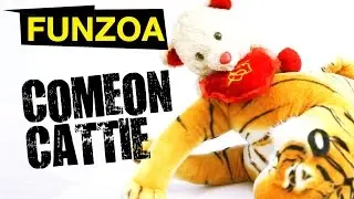 Comeon Cattie | MimiTeddy Takes on Bengal Tiger, Funny Song | Funzoa Mimi Teddy Dares Sleeping Tiger