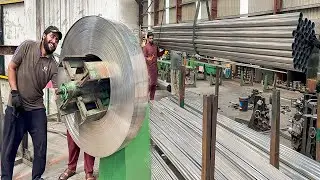 Very Interesting Manufacturing Process Of Stainless Steel Pipe || Production Of Pipe