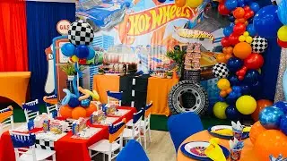 Hot wheels 3rd Birthday Party decor