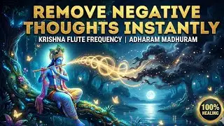 Remove Negative Thoughts Instantly | Krishna Flute Frequency | Adharam Madhuram