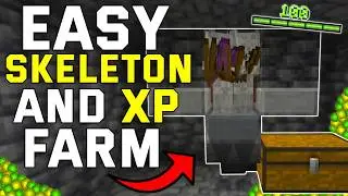 EASY Skeleton Spawner XP Farm Minecraft 1.21+ (Bedrock,Mcpe,Ps4,Xbox)