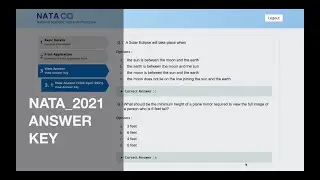 NATA PAPER 2021 // ACTUAL QUESTION PAPER_YEAR 2021 // ANSWER KEY #NATA #NATA2021 #NATA 2021 RESULT