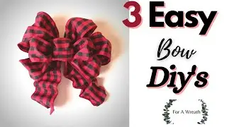 Easy Bow Diy: No Glue or Bowmaker Needed | How to Make a Bow | Bow for Wreath Making | Simple Bow