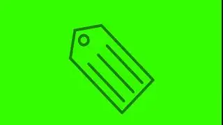 Animated Tag Icon on Green Screen