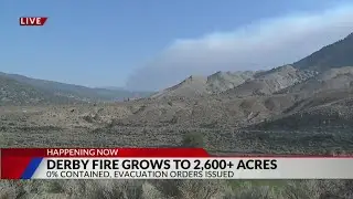 Derby Fire nearly doubles in size overnight
