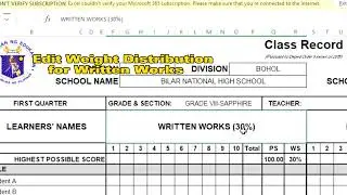 Video Tutorial: How to Use the E-class record used by DepEd.