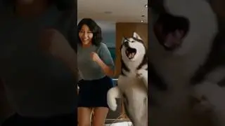 Who Danced It Better? 🕺🐶 Human vs Dog Dance Challenge | #funnydogdance #dogshorts