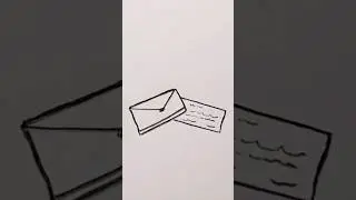 How to draw an envelope ✉ step by step with easy fast way to draw