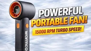WARMCO 10000mAh TURBO PORTABLE HANDHELD FAN REVIEW 🔥| THE DYNAMIC FAMILY