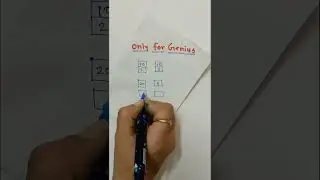 Only for Genius maths puzzle Math puzzle&nbsp;#shorts&nbsp;#puzzleMath puzzle&nbsp;#shorts&nbsp;#puzzle