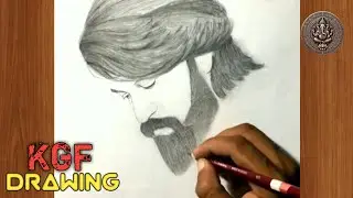 Yash Drawing || Rocky Bhai Sketch || KGF Drawing || Time lapse || Easy To Draw || #kgf #kgfmovie