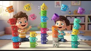 Twenty Little Toy Cups Stack Stack Stack | Nursery Rhymes for Kids & Baby Songs