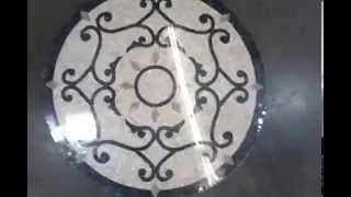 24 inch Round Mosaic Polished Medallion- Model Ruby- Medallionsplus.com