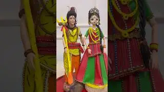 Mahadev 🔱🚩Parvati ji 🌸| How to make Shiv Idol & Parvati Idol made Of Clay #shiv #mahadev #shorts