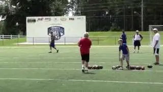 Summer football quarterback conditioning for Austin Reed