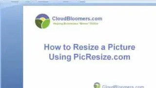 How to Resize a jpeg l CloudBloomers.com