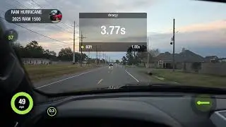2025 Ram 1500 Hurricane SO with K&N cold air intake. No tune 4x4 0-60 