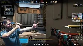 MiBR VS NiP | FALLEN 200IQ MOLOTOV | gaules clip