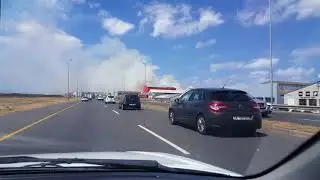 Massive fire in Cape Town near the fuel depots.