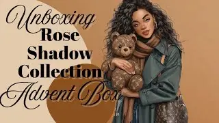 Распаковка роскошного рождественского адвент-бокса ✨ Коллекция теней Rose Shadow | Наклейки, знач...