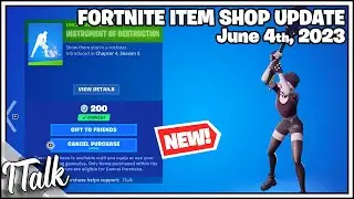 Fortnite Item Shop *NEW* INSTRUMENT OF DESTRUCTION EMOTE! [June 4nd, 2023] (Fortnite Battle Royale)
