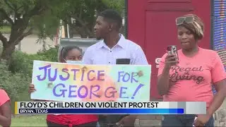 George Floyd's children say violence is not the answer