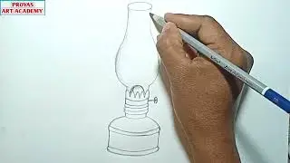 Kerosene lamp drawing easy||  Kerosene lamp drawing for beginners