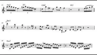 Michael Brecker - Recordame - Solo Transcription - Tenor Sax (Bb)