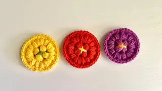 🧶 How to crochet Button,easy crochet button tutorial,beginner friendly.