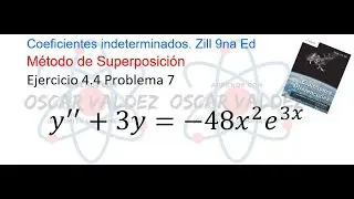 Ejercicios 4.4 Problema 7 Dennis G. ZILL ED Lineales NO Homogéneas Coeficientes Indeterminados